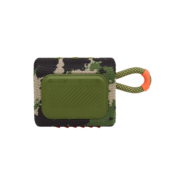 JBL GO 3 draadloze, draagbare Bluetooth luidspreker met geïntegreerde lus voor onderweg, USB C-oplaadkabel legergroen
