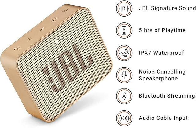 JBL GO 2 Waterdichte Draagbare Bluetooth Speaker goud